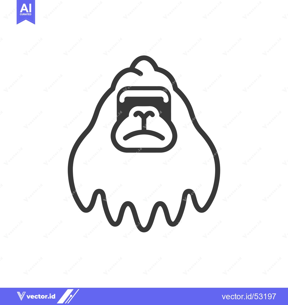 Premium Vector dari Line art illustration of an orangutan's face