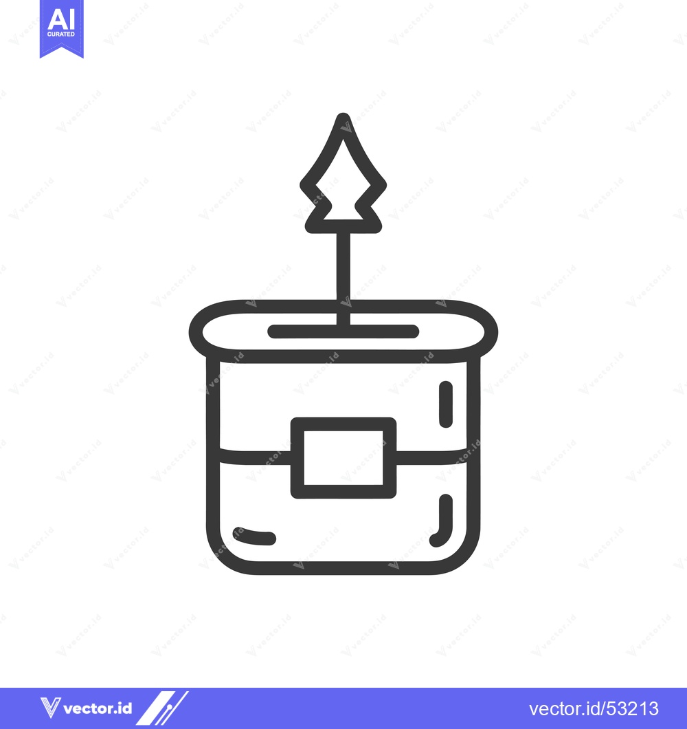 Premium Vector dari Line Art Illustration of an Upward Arrow Inside a Beaker