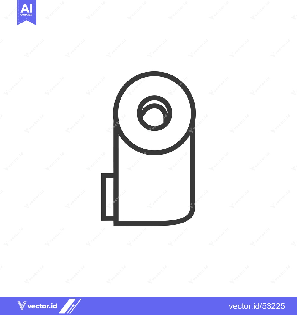 Premium Vector dari Line art illustration of a paper towel roll holder