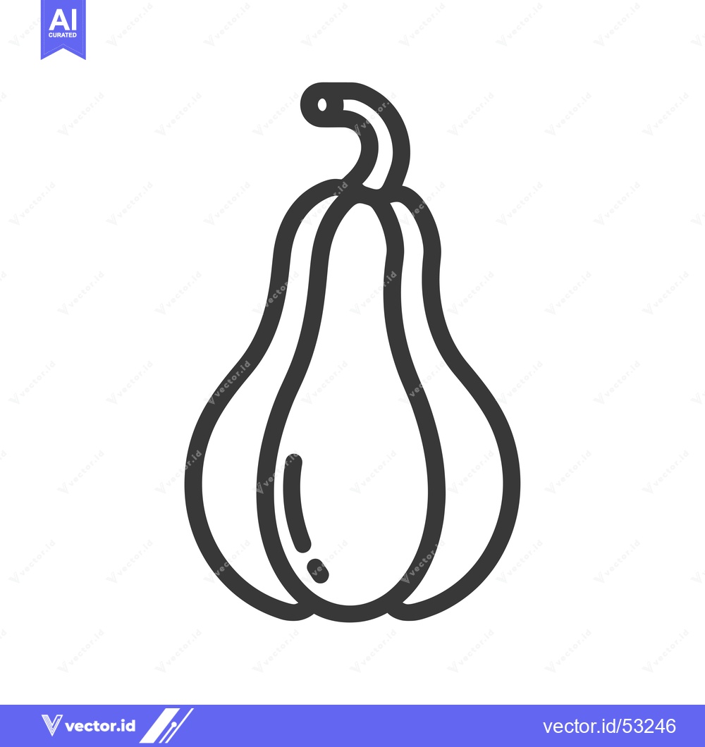 Premium Vector dari Line Art Illustration of a Pear Fruit