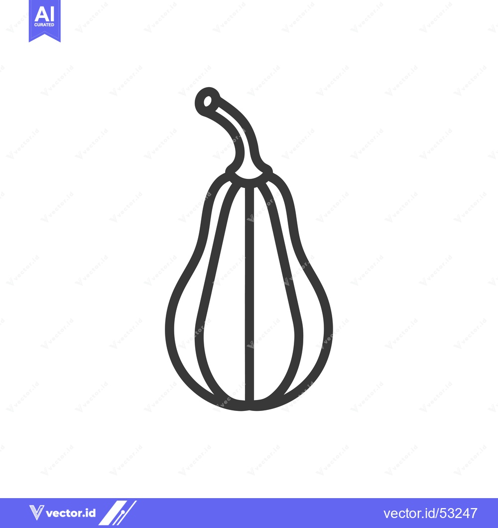 Premium Vector dari Line Art Illustration of a Pear Fruit