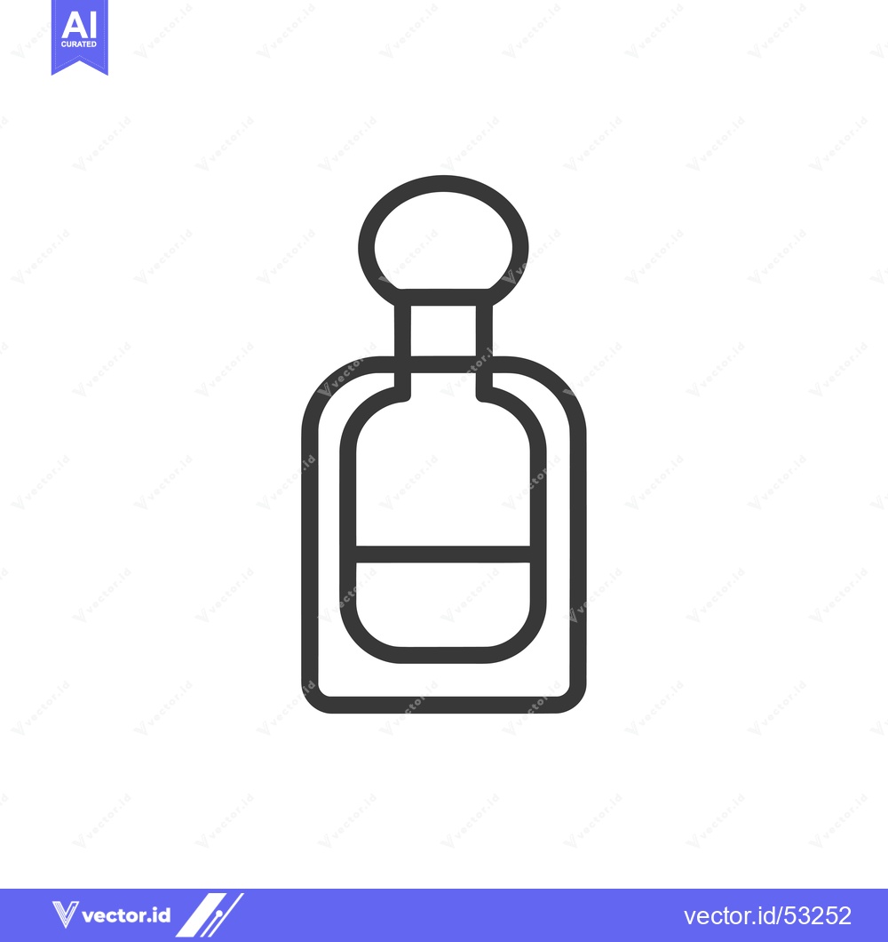Premium Vector dari Line Art Illustration of a Perfume Bottle