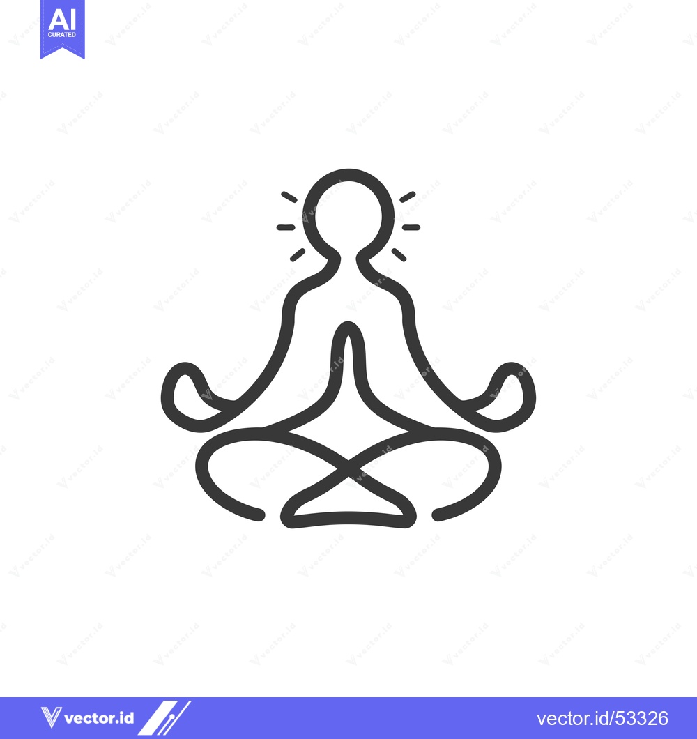Premium Vector dari Line Art Illustration of a Person in a Yoga Pose