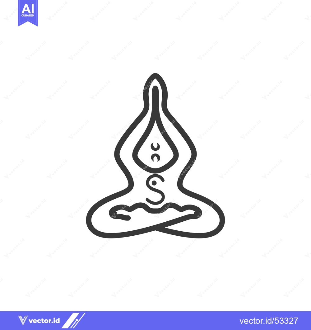 Premium Vector dari Line Art Illustration of a Person in a Yoga Pose