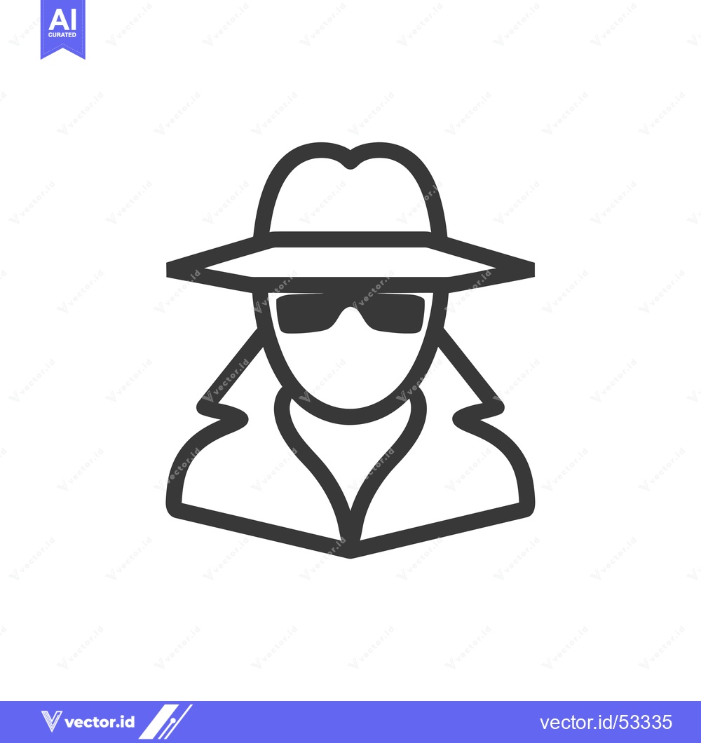 Premium Vector of Line art illustration of a person in disguise