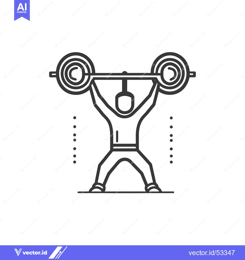 Premium Vector dari Line Art Illustration of a Person Lifting a Weight