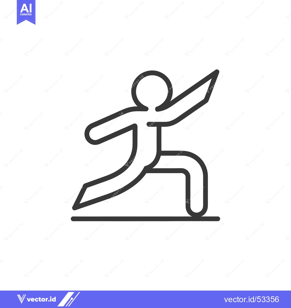 Premium Vector dari Line Art Illustration of a Person Performing a Karate Pose