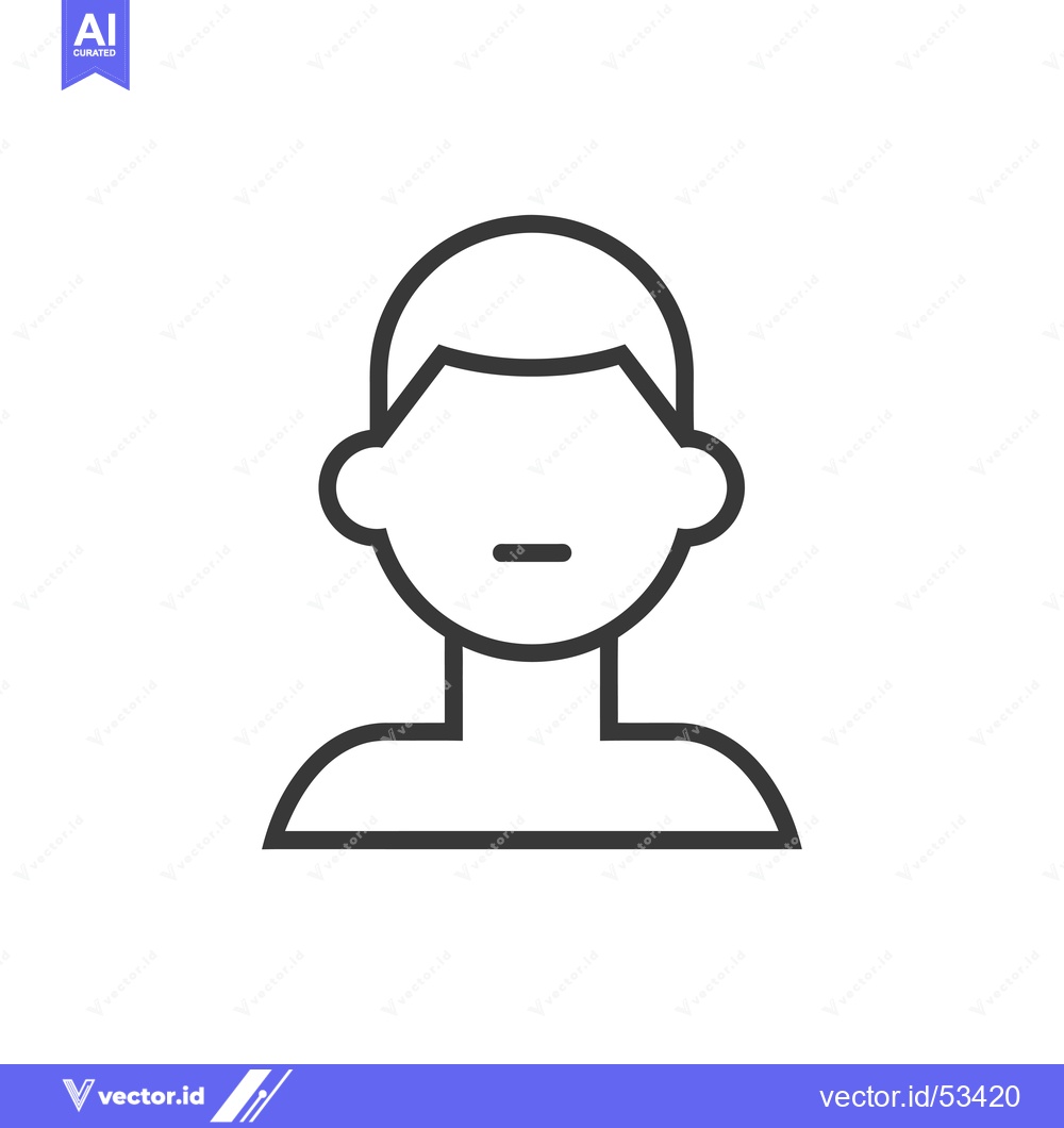 Premium Vector dari Line art illustration of a person's head and shoulders