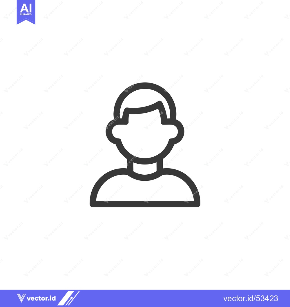 Premium Vector dari Line art illustration of a person's head and shoulders