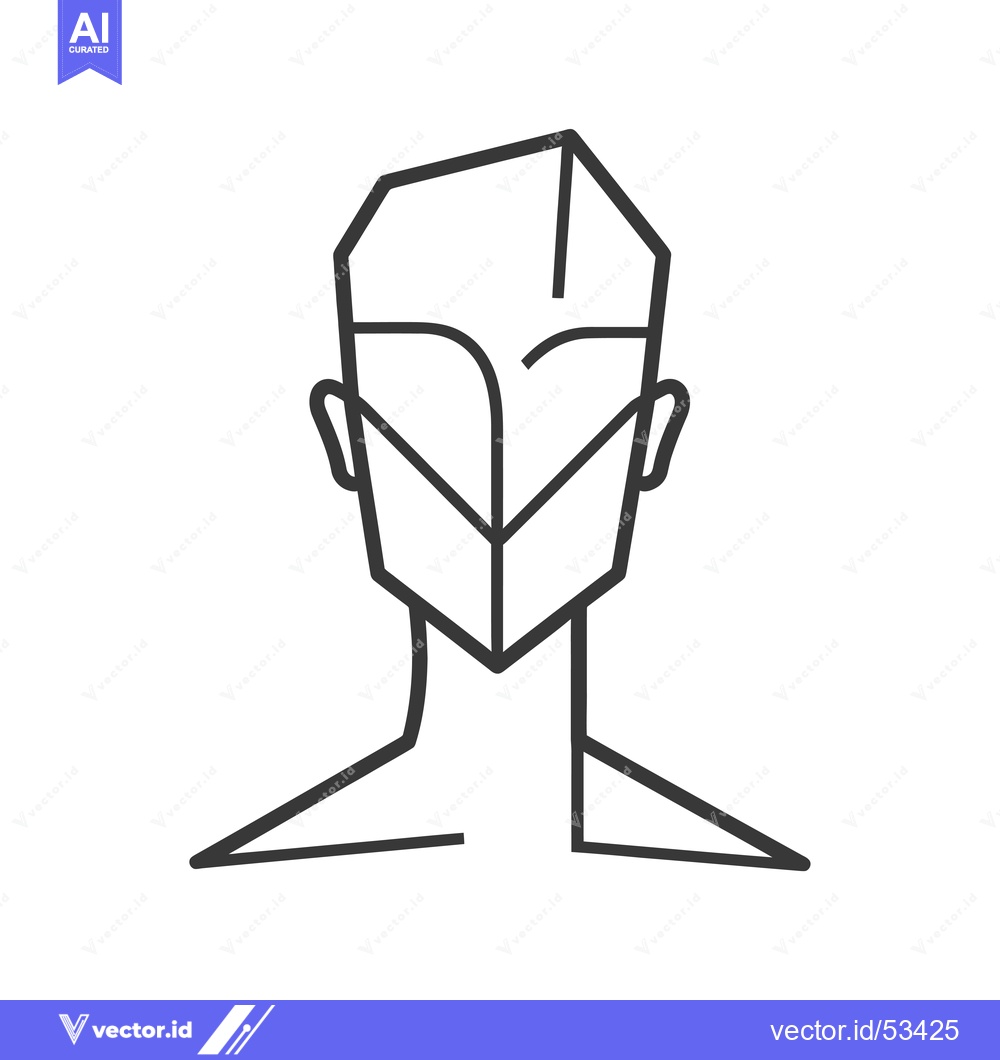 Premium Vector dari Line Art Illustration of a Person's Head and Shoulders