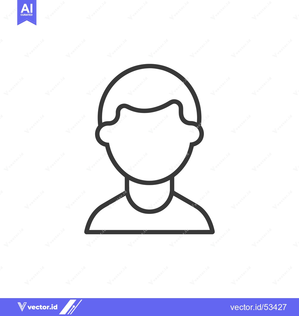 Premium Vector dari Line Art Illustration of a Person's Head and Shoulders
