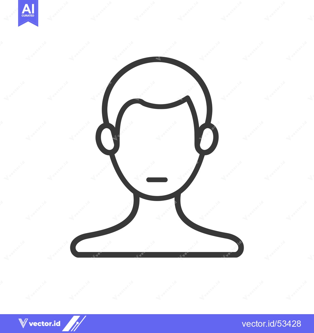 Premium Vector dari Line Art Illustration of a Person's Head and Shoulders