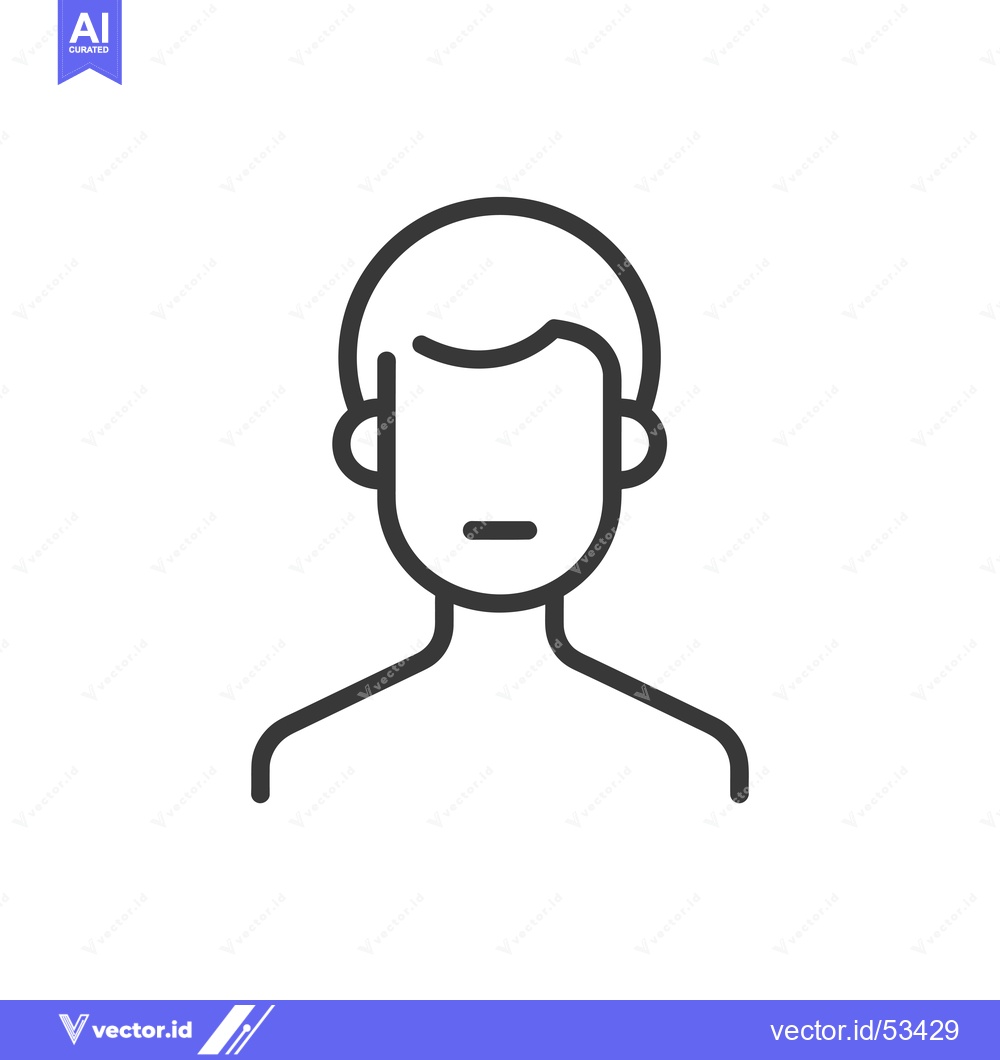 Premium Vector dari Line art illustration of a person's head and shoulders
