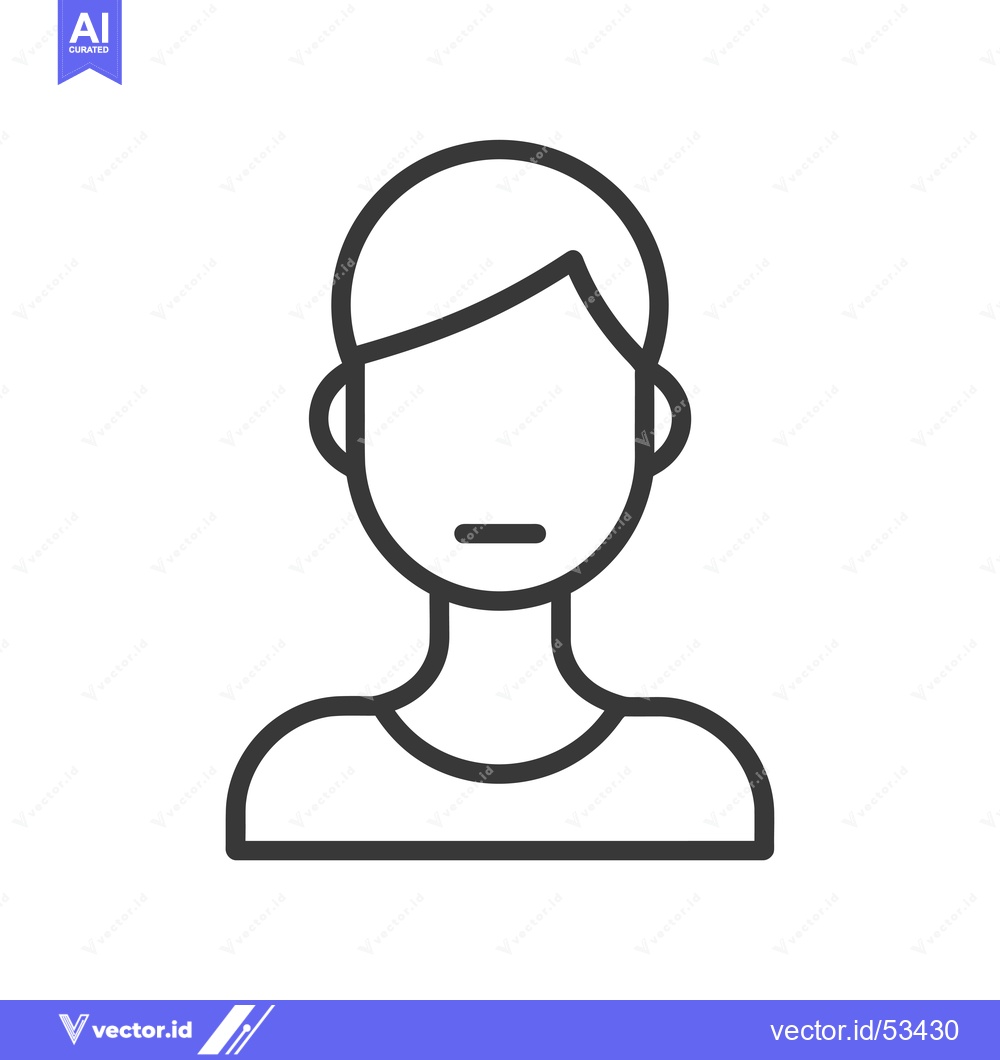 Premium Vector dari Line art illustration of a person's head and shoulders