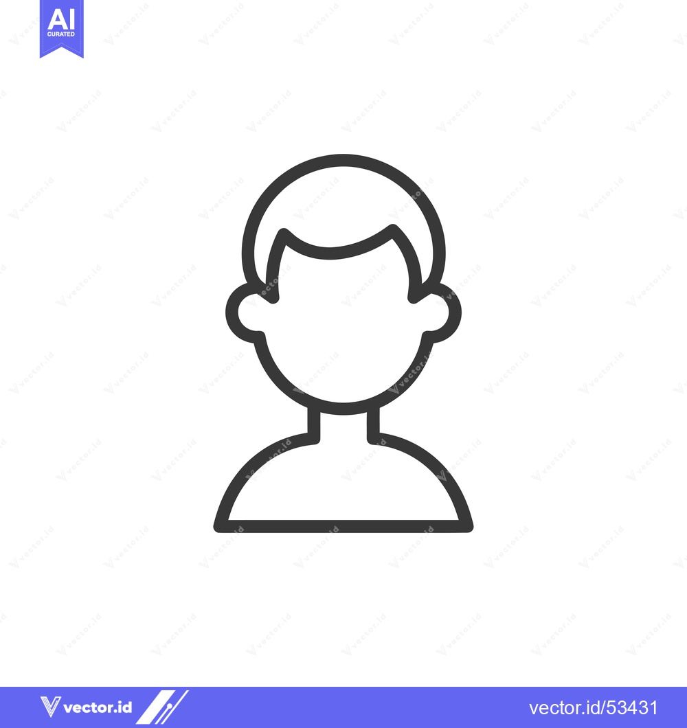 Premium Vector dari Line Art Illustration of a Person's Head and Shoulders