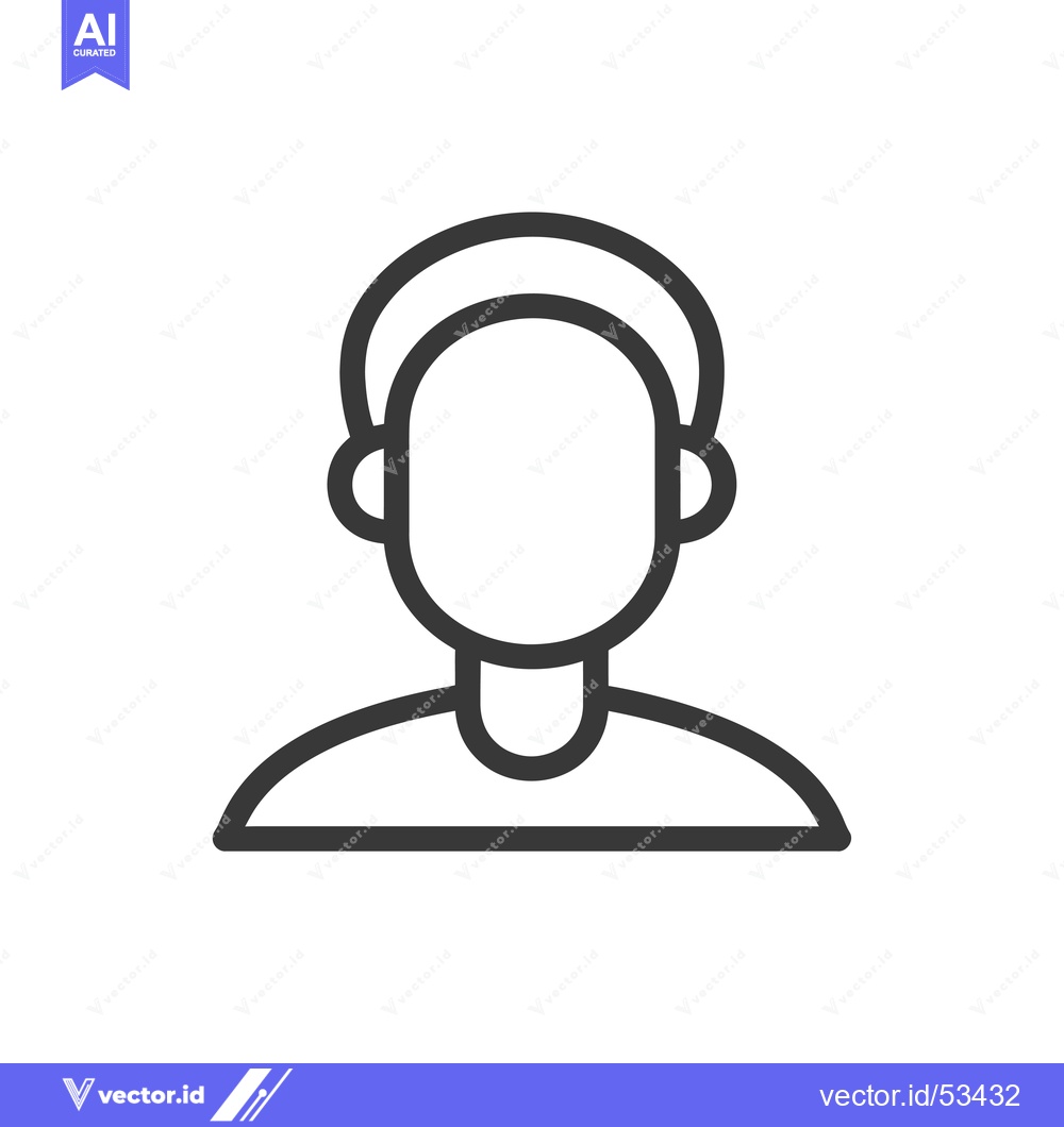 Premium Vector of Line art illustration of a person's head and shoulders