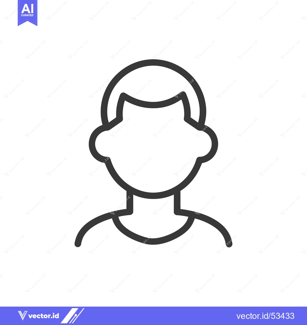 Premium Vector dari Line art illustration of a person's head and shoulders