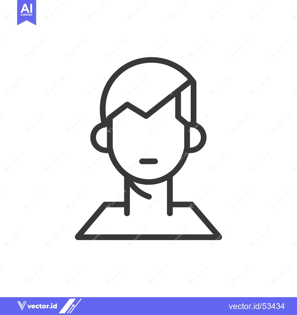 Premium Vector dari Line Art Illustration of a Person's Head and Shoulders