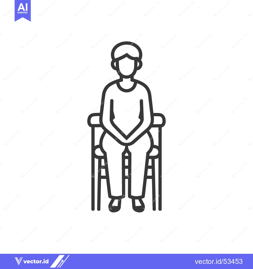 Premium Vector of Line art illustration of a person sitting on a chair