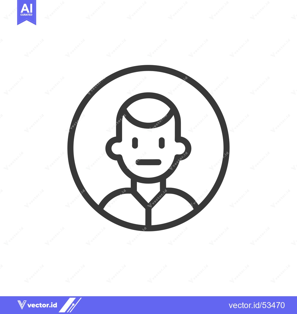 Premium Vector dari Line Art Illustration of a Person's Profile