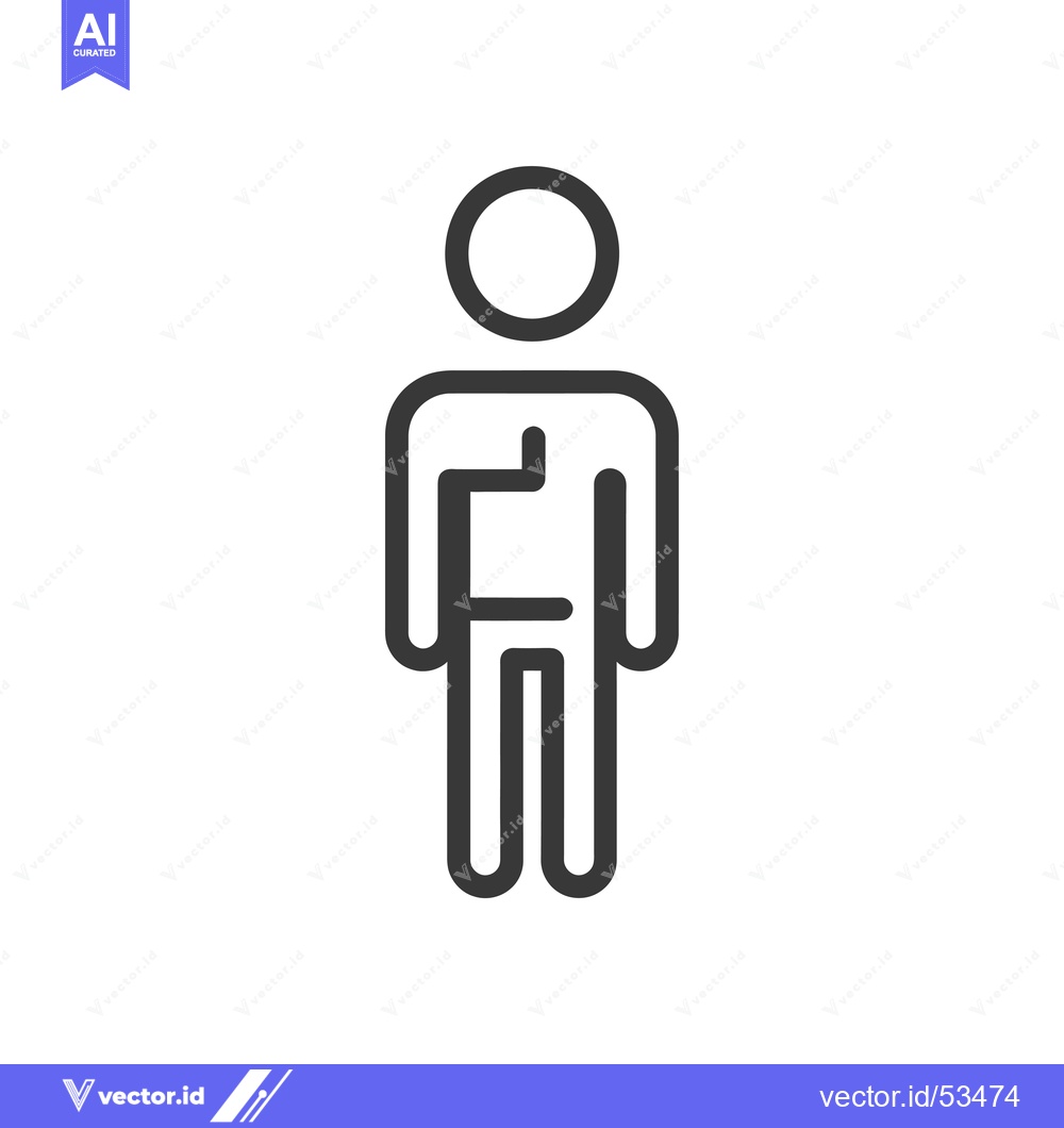Premium Vector of Line art illustration of a person standing with arms folded