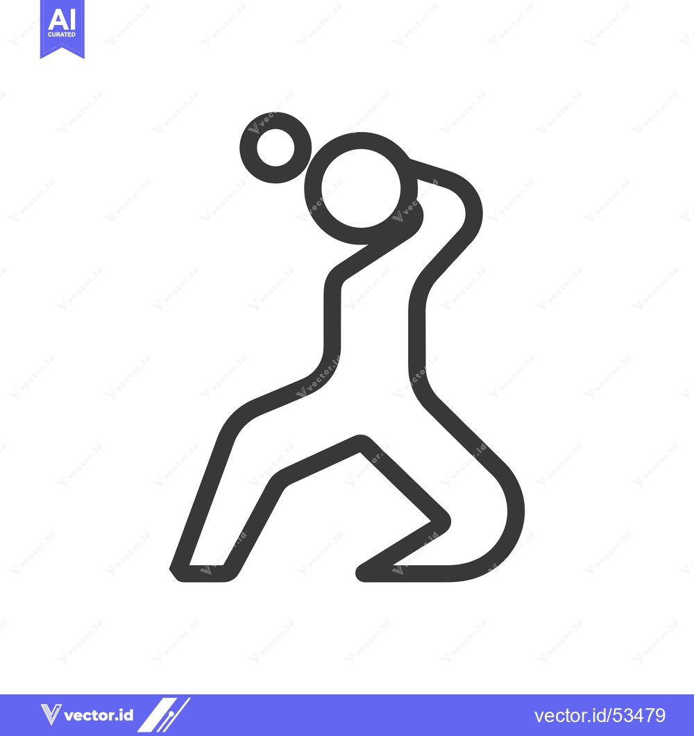 Premium Vector dari Line Art Illustration of a Person Throwing a Ball