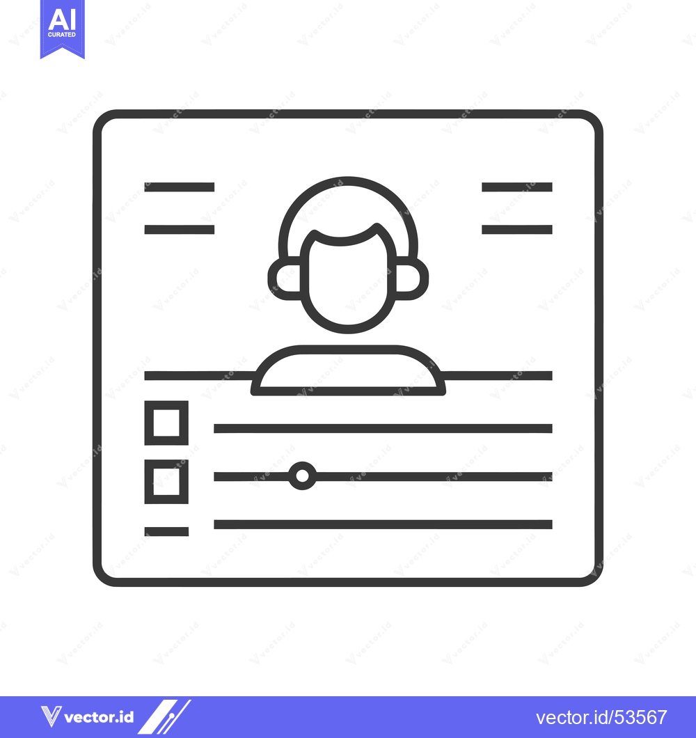 Premium Vector dari Line Art Illustration of a Person Wearing Headphones with a Menu Bar a