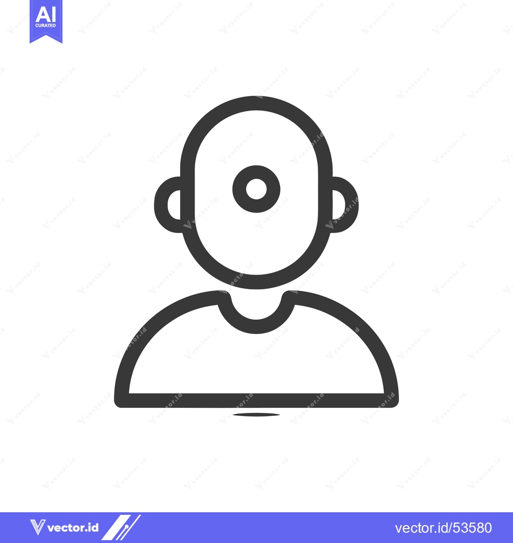 Premium Vector of Line Art Illustration of a Person with a Circle in the Center of Their