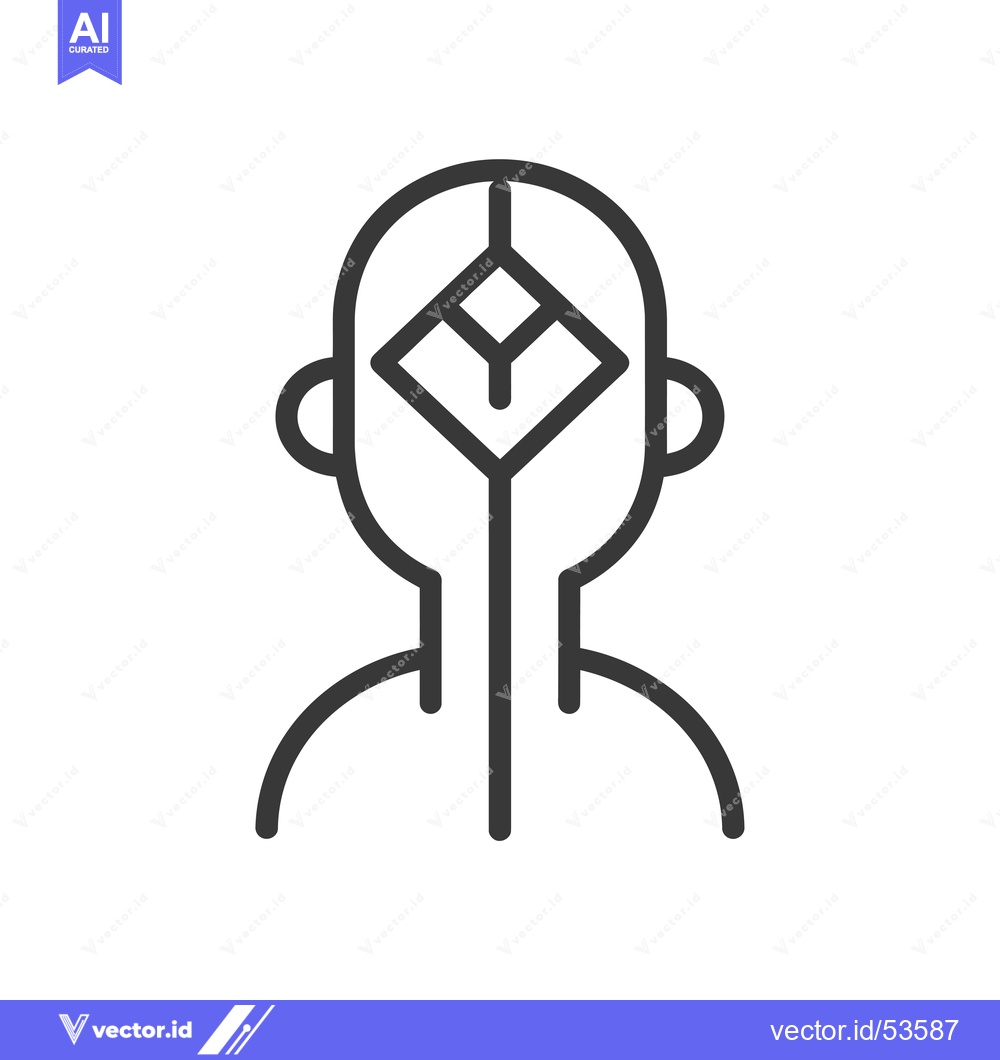 Premium Vector dari Line Art Illustration of a Person with a Geometric Shape Inside Their