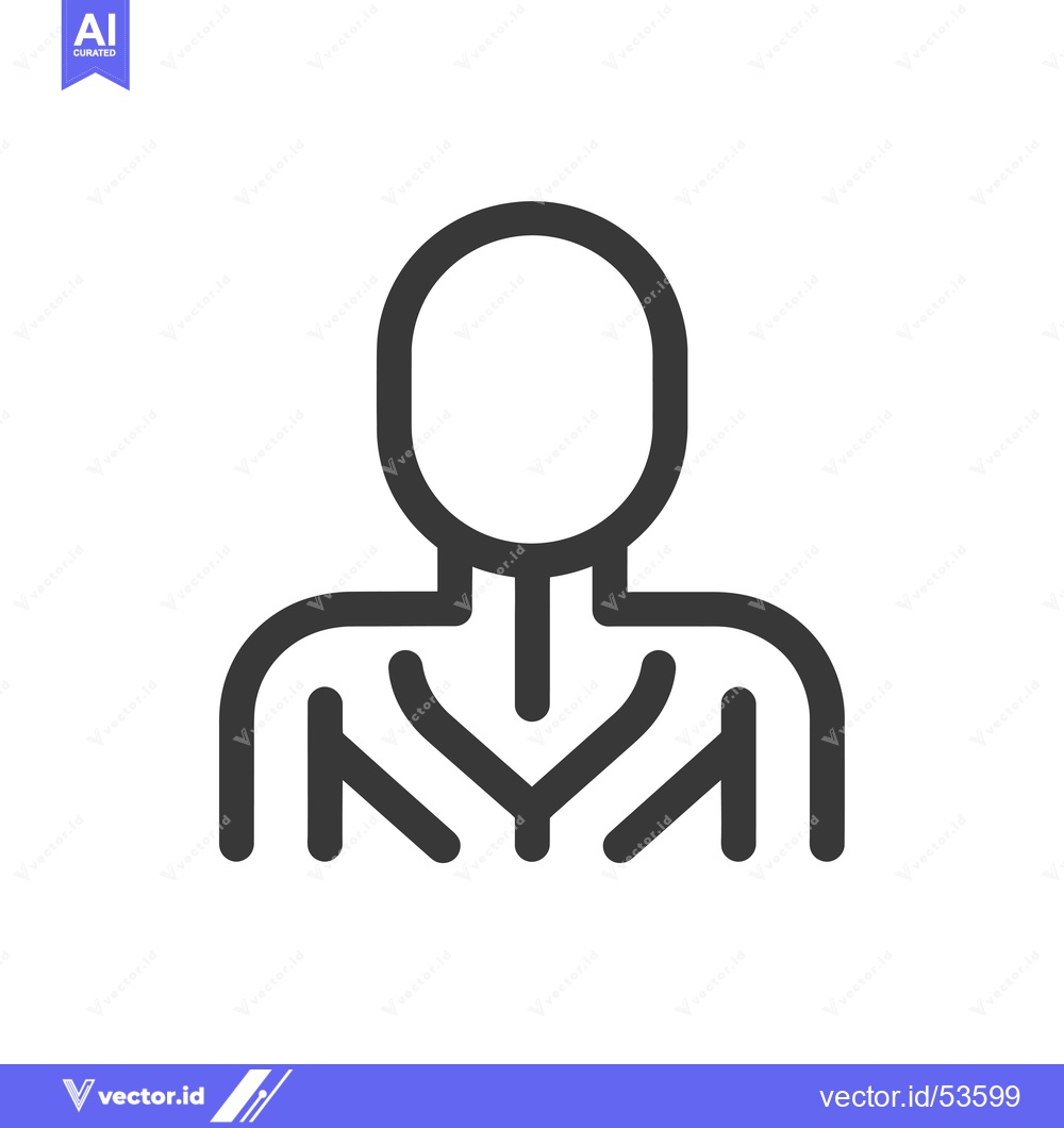 Premium Vector of Line Art Illustration of a Person with a Pattern on Their Torso