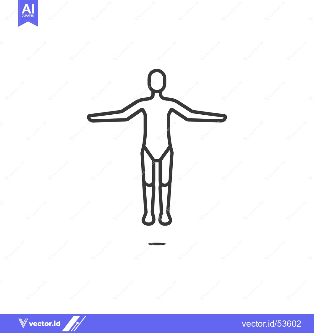 Premium Vector dari Line Art Illustration of a Person with Arms Outstretched