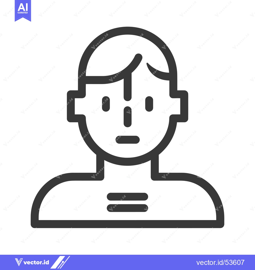 Premium Vector dari Line art illustration of a person with a scar on their chest