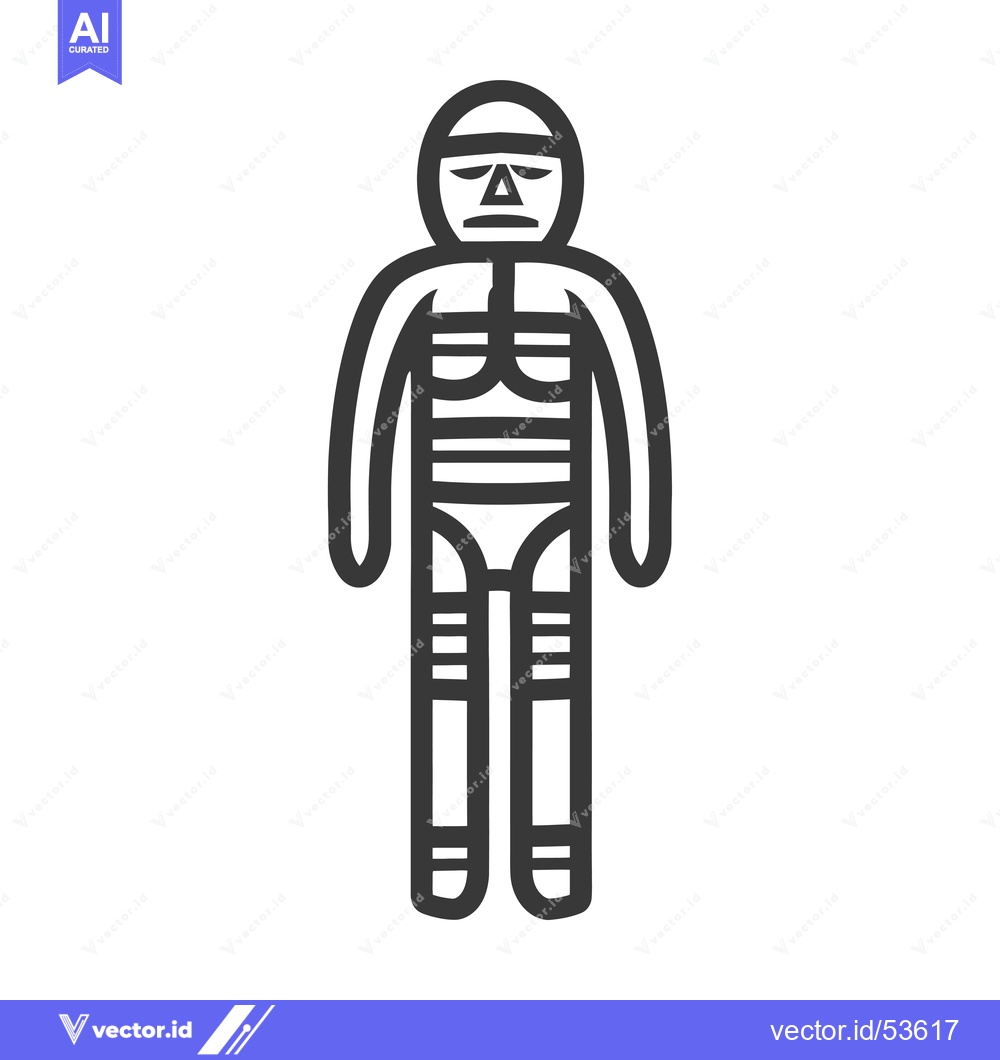 Premium Vector of Line Art Illustration of a Person with a Striped Body