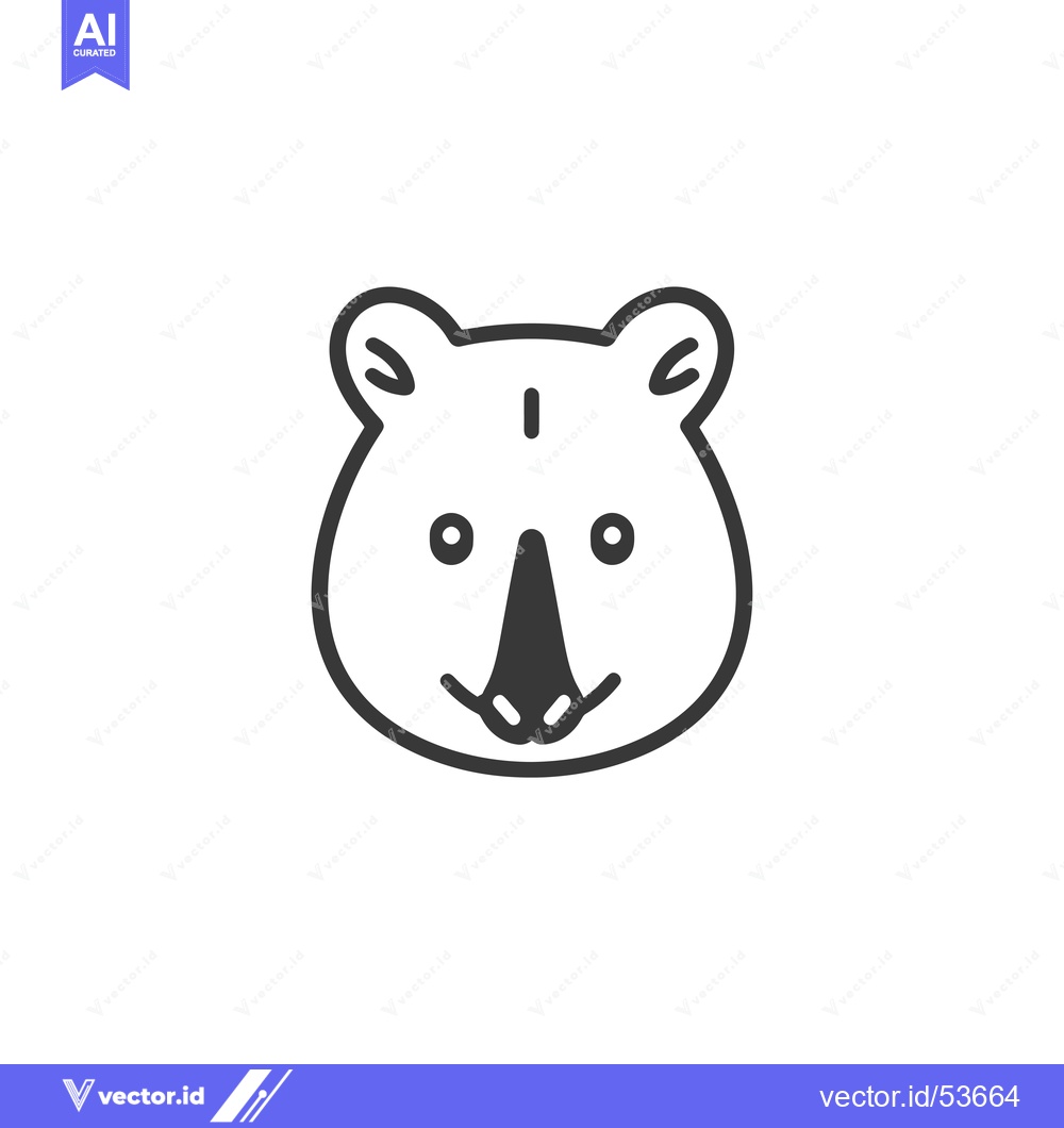 Premium Vector of Line art illustration of a pig's head