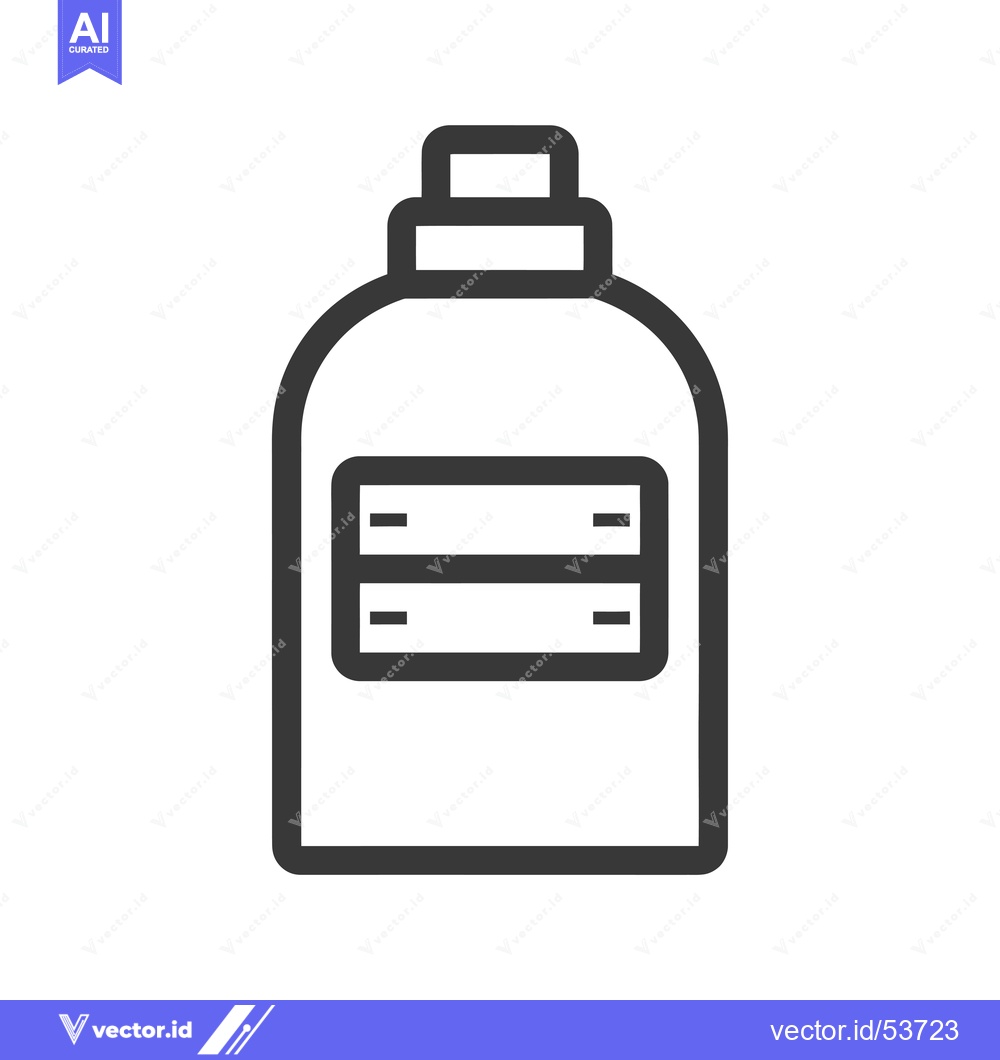 Premium Vector dari Line Art Illustration of a Plastic Bottle with a Label