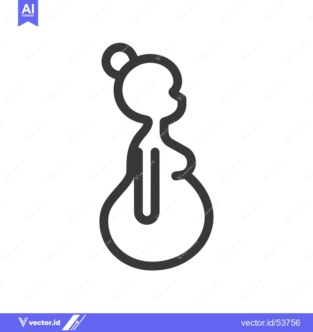 Premium Vector of Line art illustration of a pregnant woman in profile