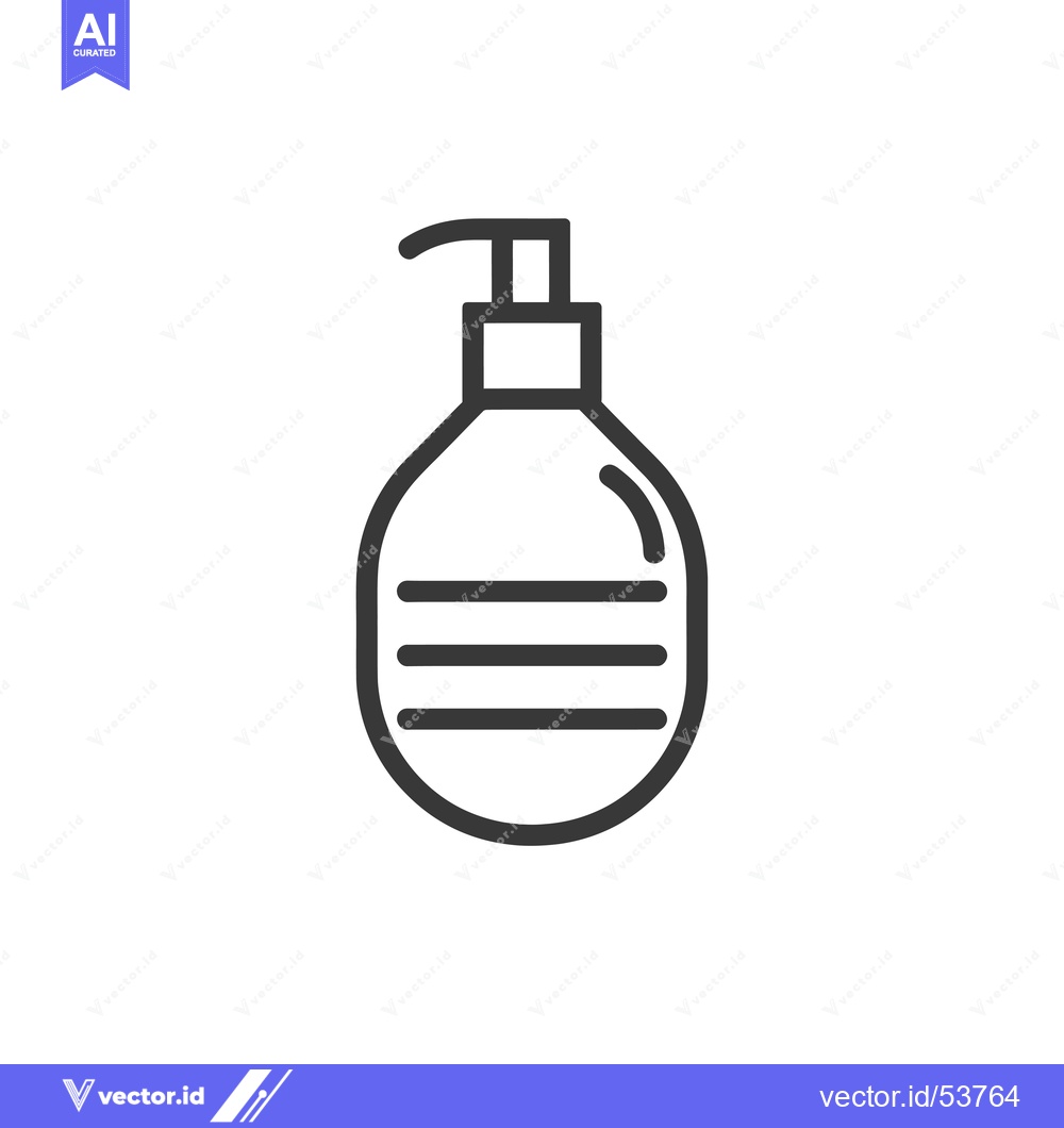 Premium Vector dari Line Art Illustration of a Pump Bottle