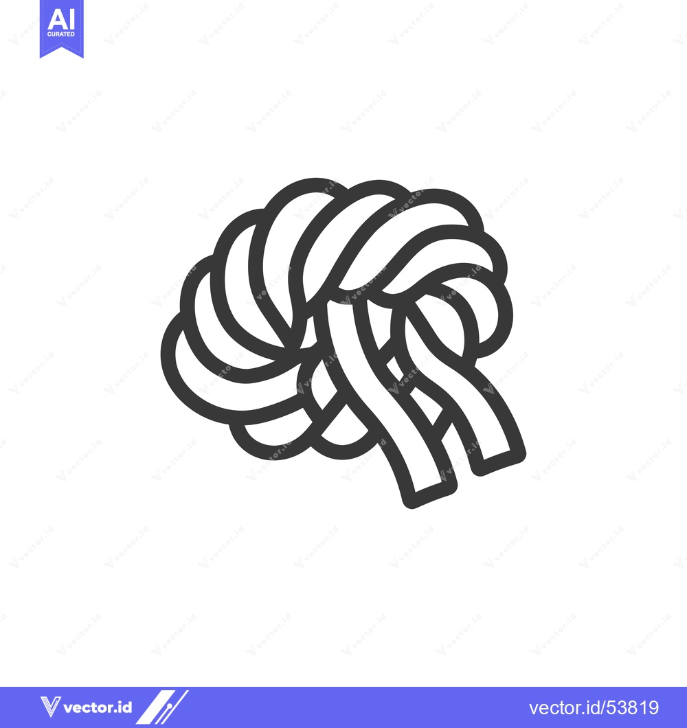 Premium Vector of Line Art Illustration of a Rope Knot