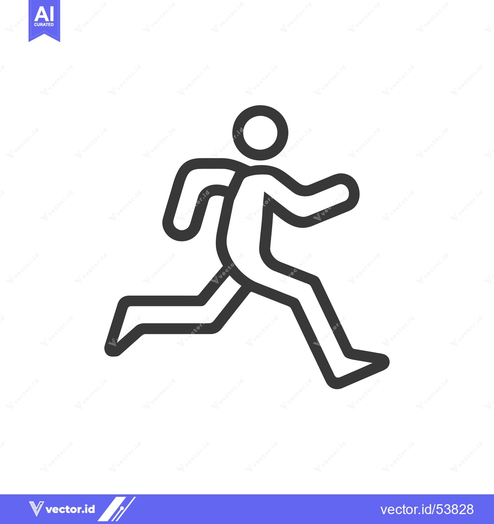Premium Vector dari Line Art Illustration of a Running Person
