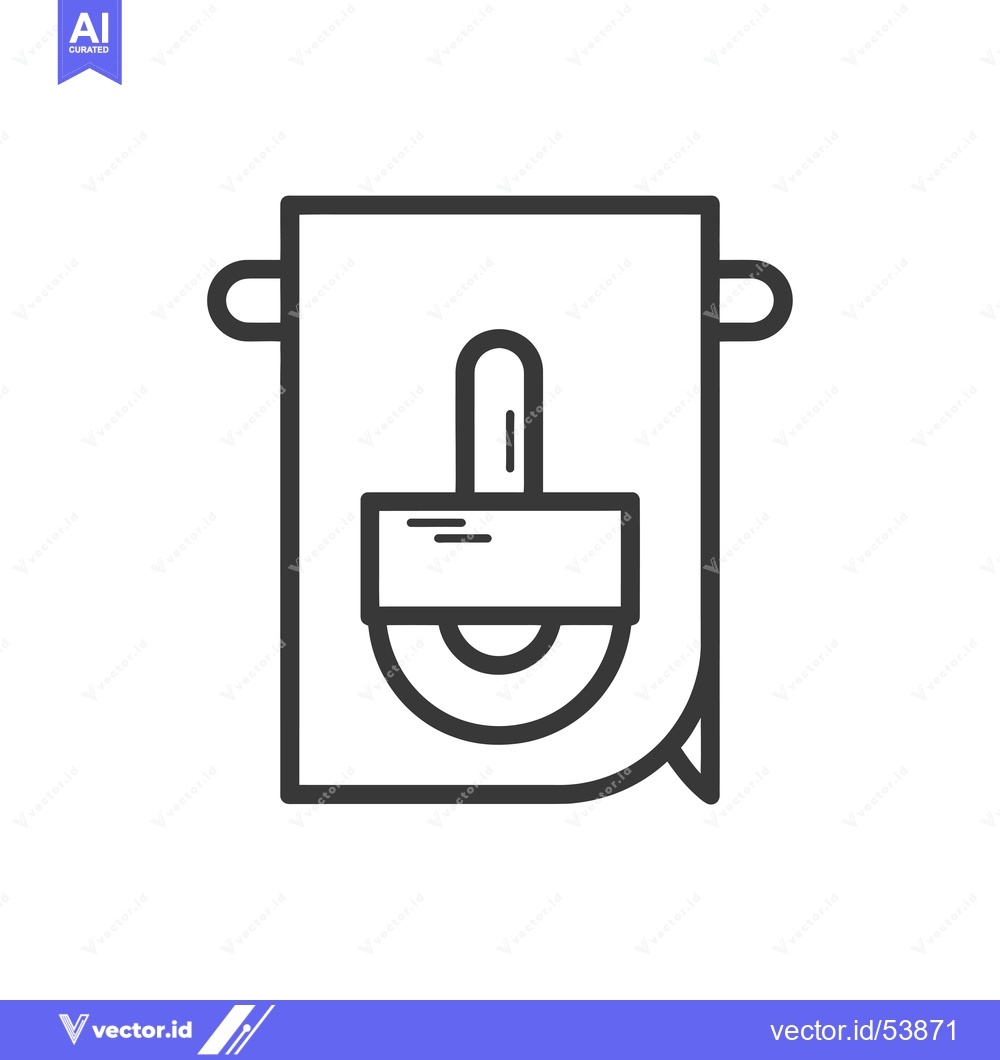 Premium Vector of Line art illustration of a sanding tool on a wall