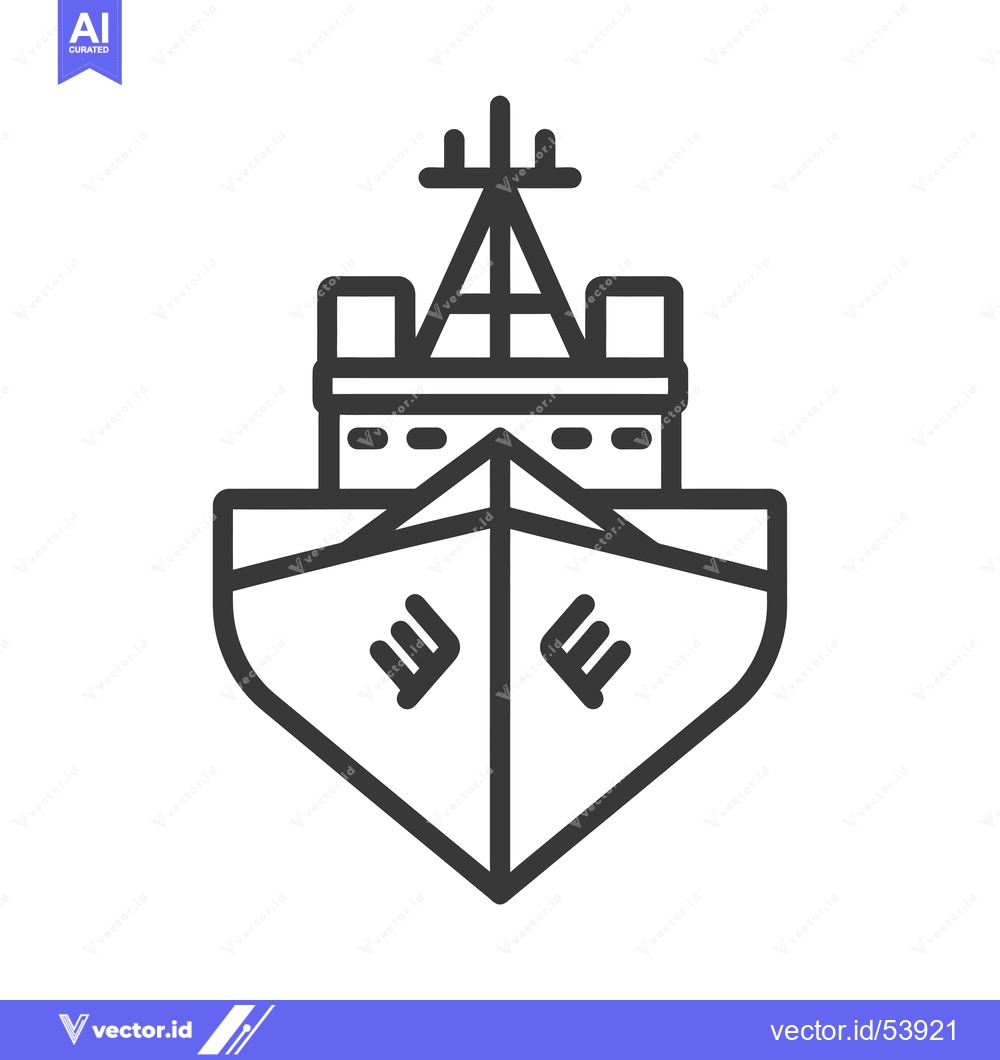 Premium Vector dari Line Art Illustration of a Ship's Bow
