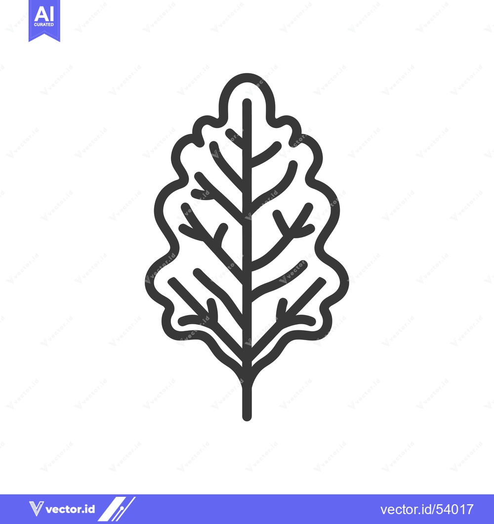 Premium Vector dari Line Art Illustration of a Single Leaf