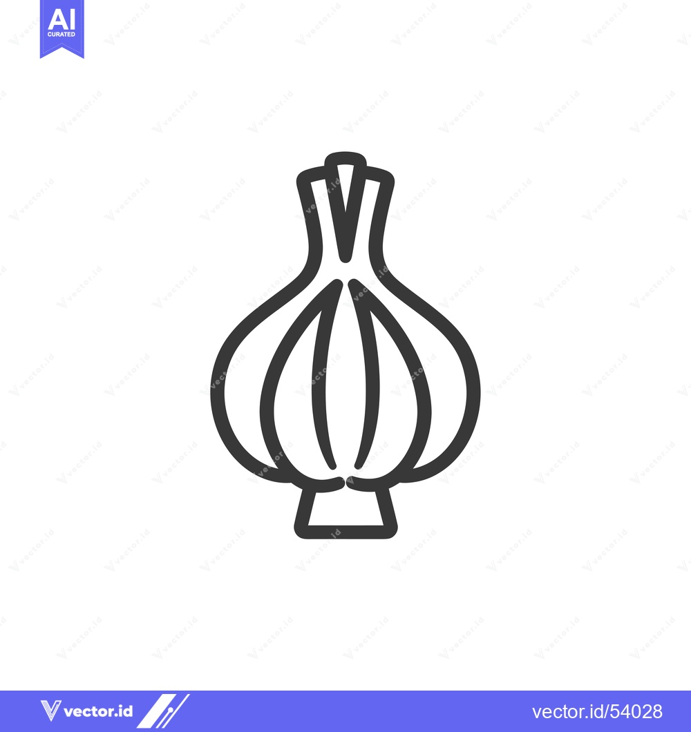 Premium Vector dari Line Art Illustration of a Single Onion