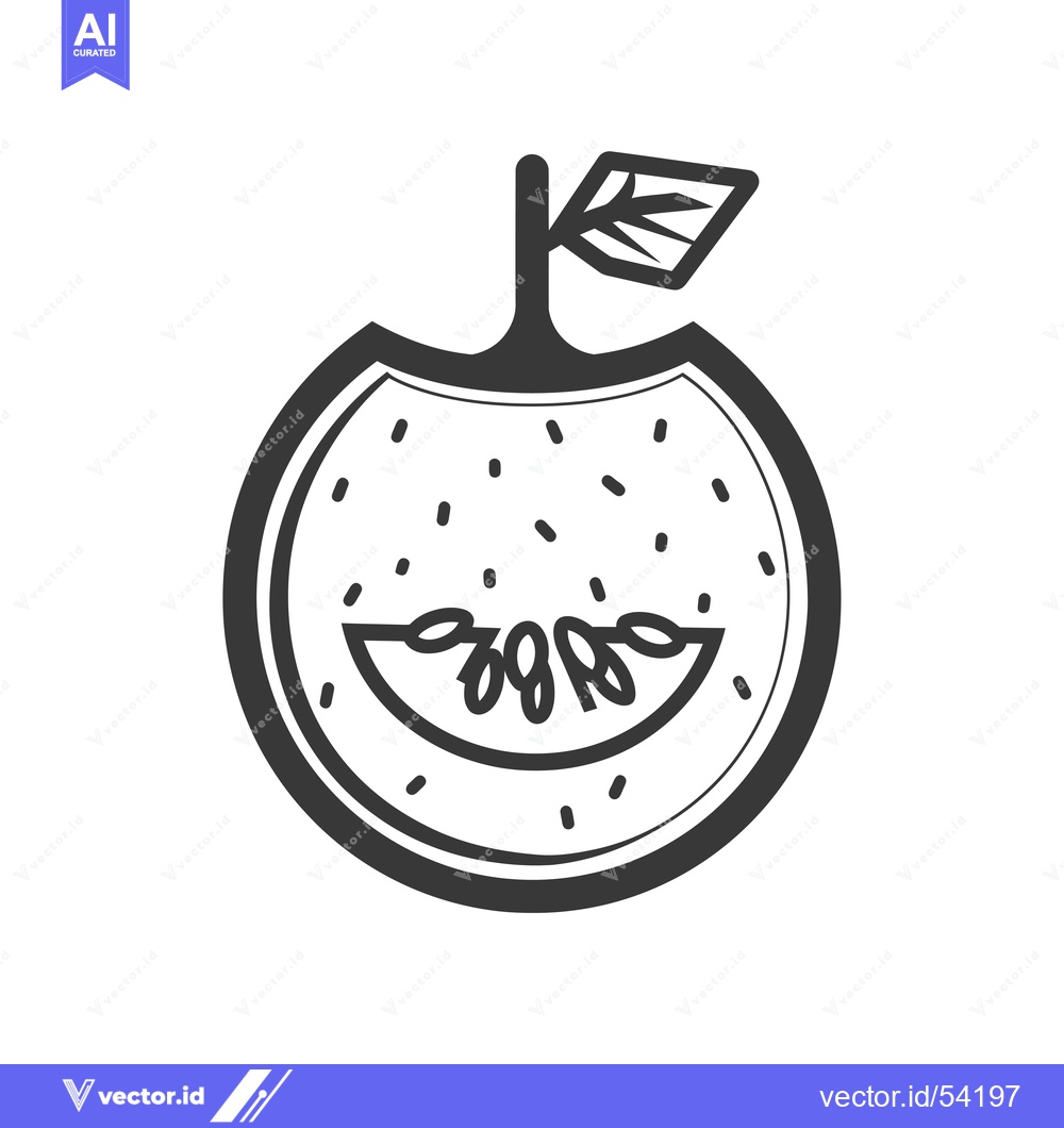 Premium Vector dari Line Art Illustration of a Sliced Watermelon with Seeds