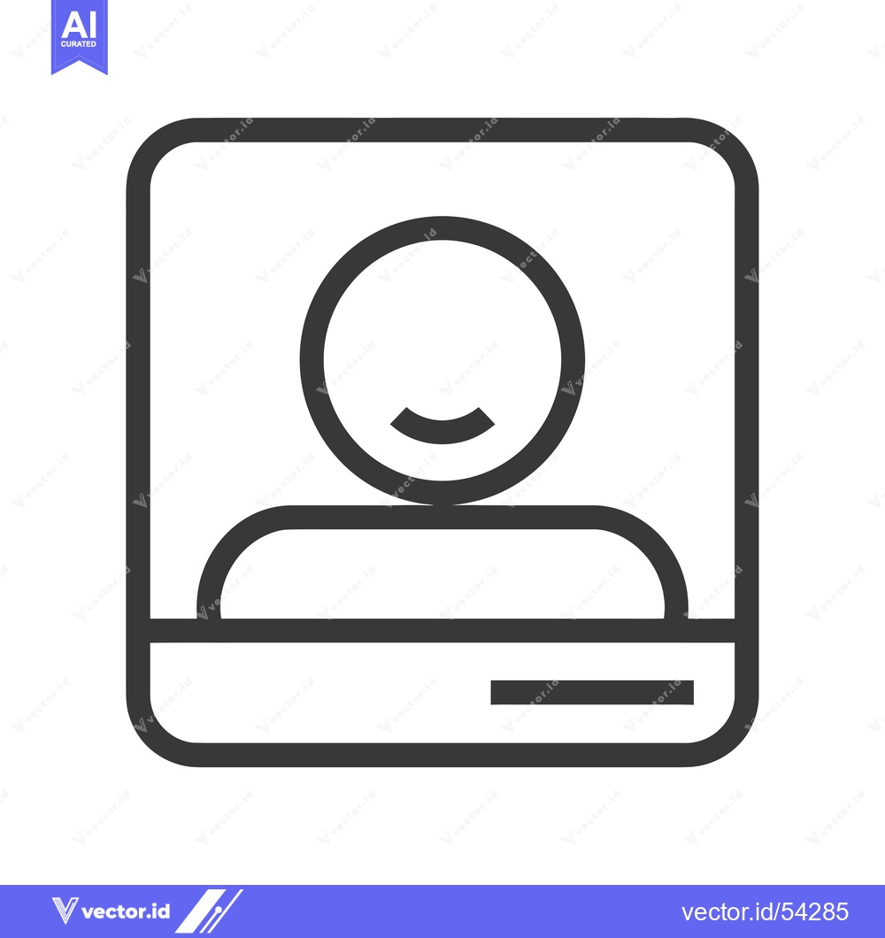 Premium Vector dari Line art illustration of a smiling person's head and shoulders within
