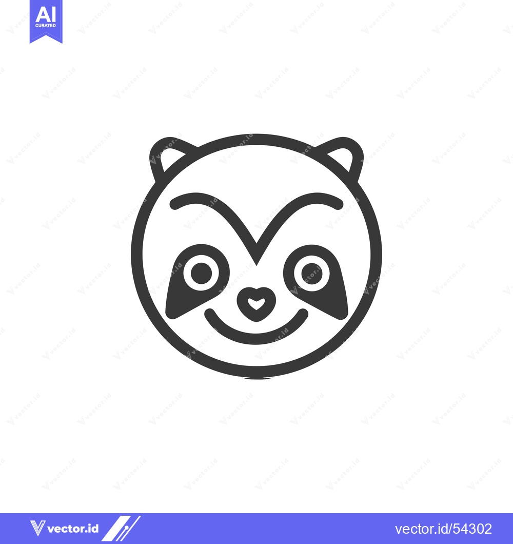 Premium Vector dari Line Art Illustration of a Smiling Sloth with Heart-Shaped Nose