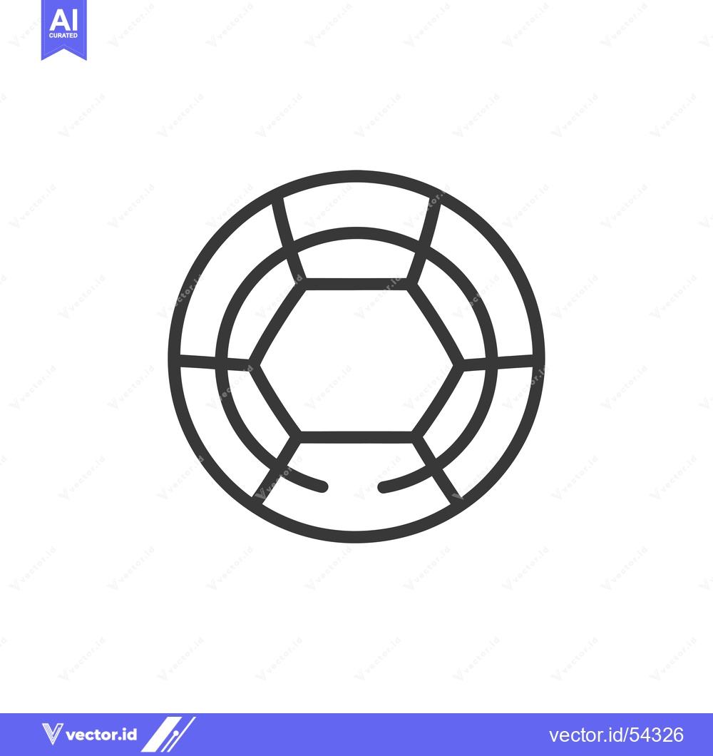 Premium Vector dari Line Art Illustration of a Soccer Ball
