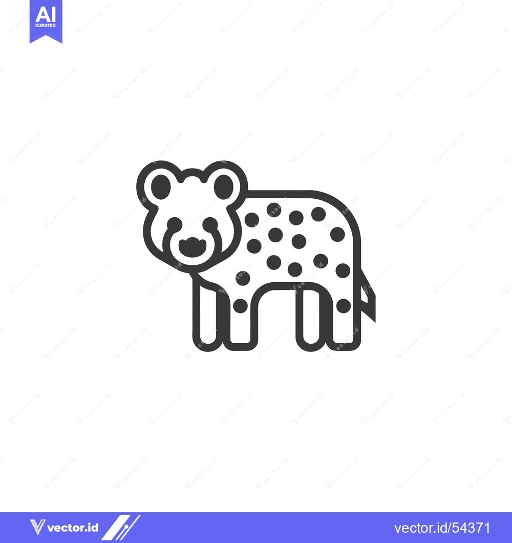 Premium Vector dari Line Art Illustration of a Spotted Leopard