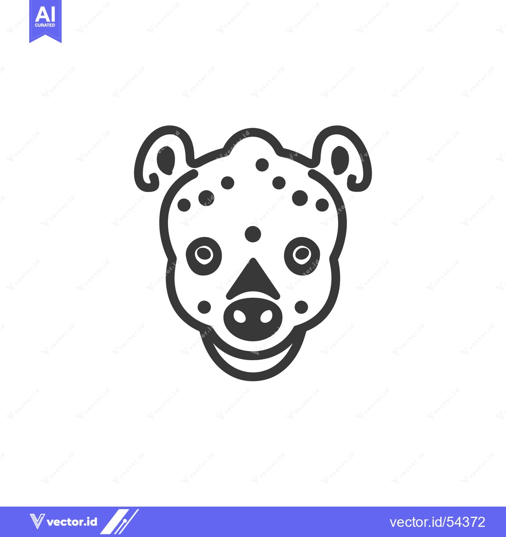 Premium Vector dari Line Art Illustration of a Spotted Pig's Face