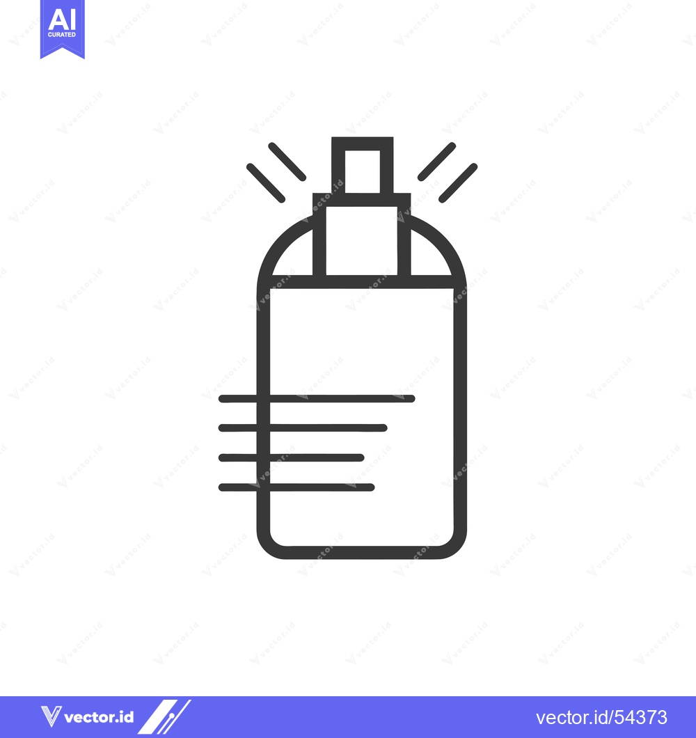 Premium Vector of Line Art Illustration of a Spray Bottle with a Misting Effect